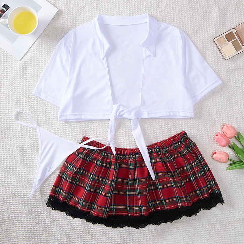 Lace Skirt Outfits Sexy Sexy School Girl Costume Lingerie Cosplay