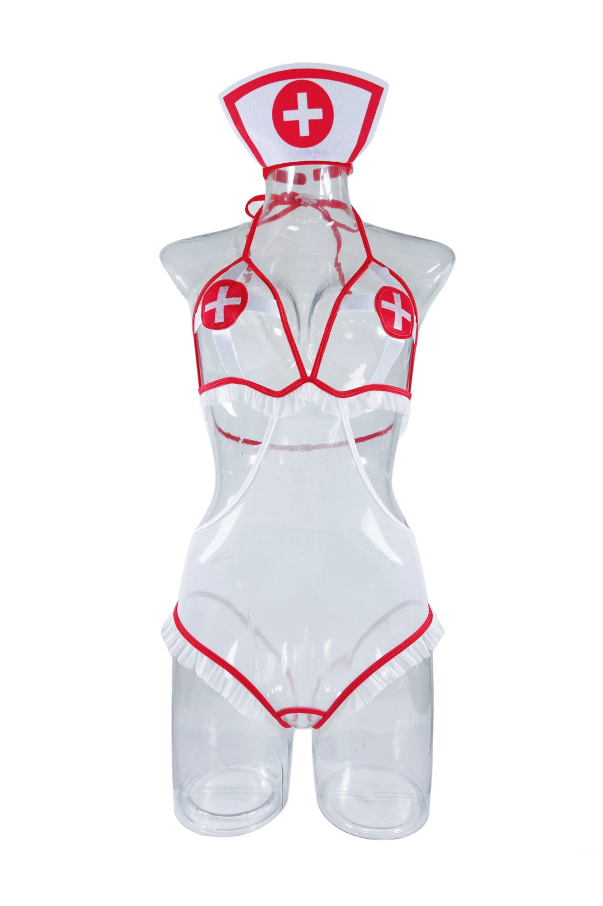 Sex Bodysuit Strapy Sexy Nurse Costume Role Play Lingerie