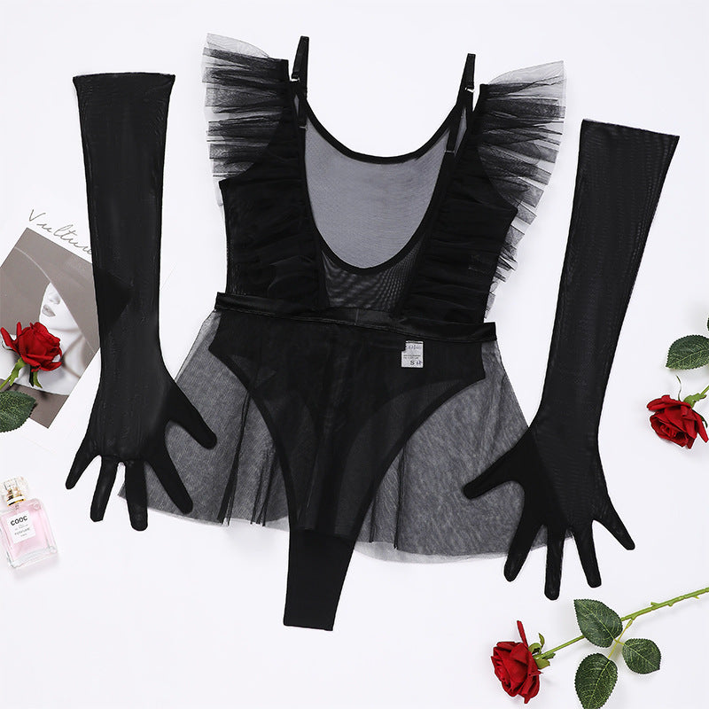 Ballet Bodysuit Uncensored with Gloves