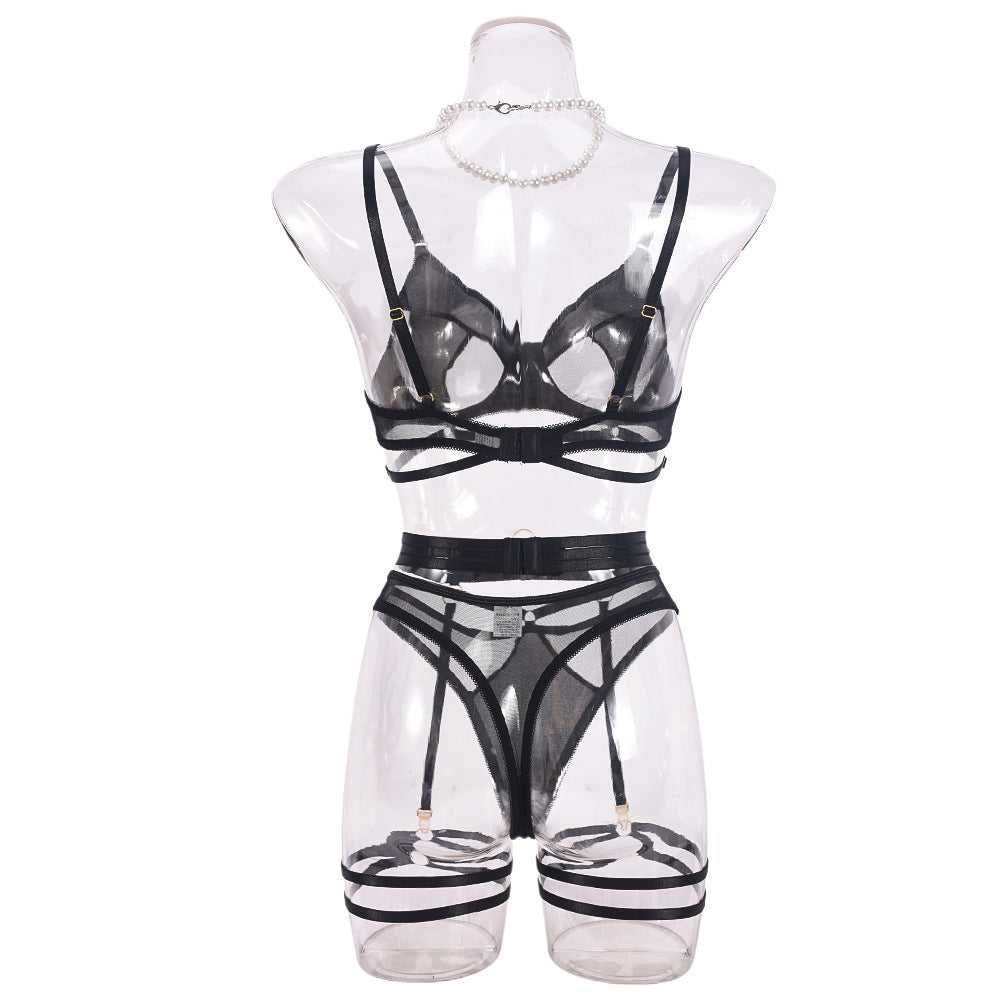 Lingerie Sheer Black Garter