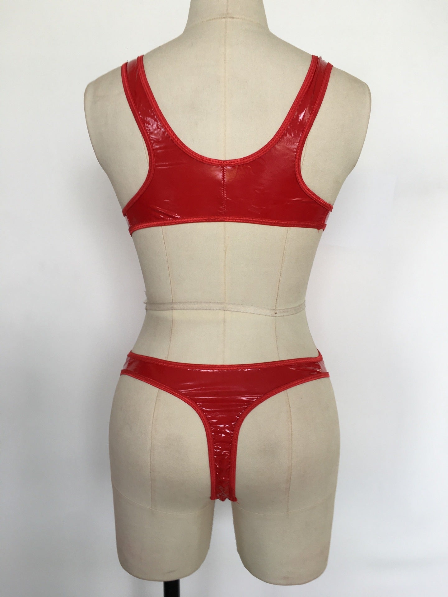 Intimate White Leather Bodysuit Nasty Bdsm Leather Lingerie Red Teddy Fetish