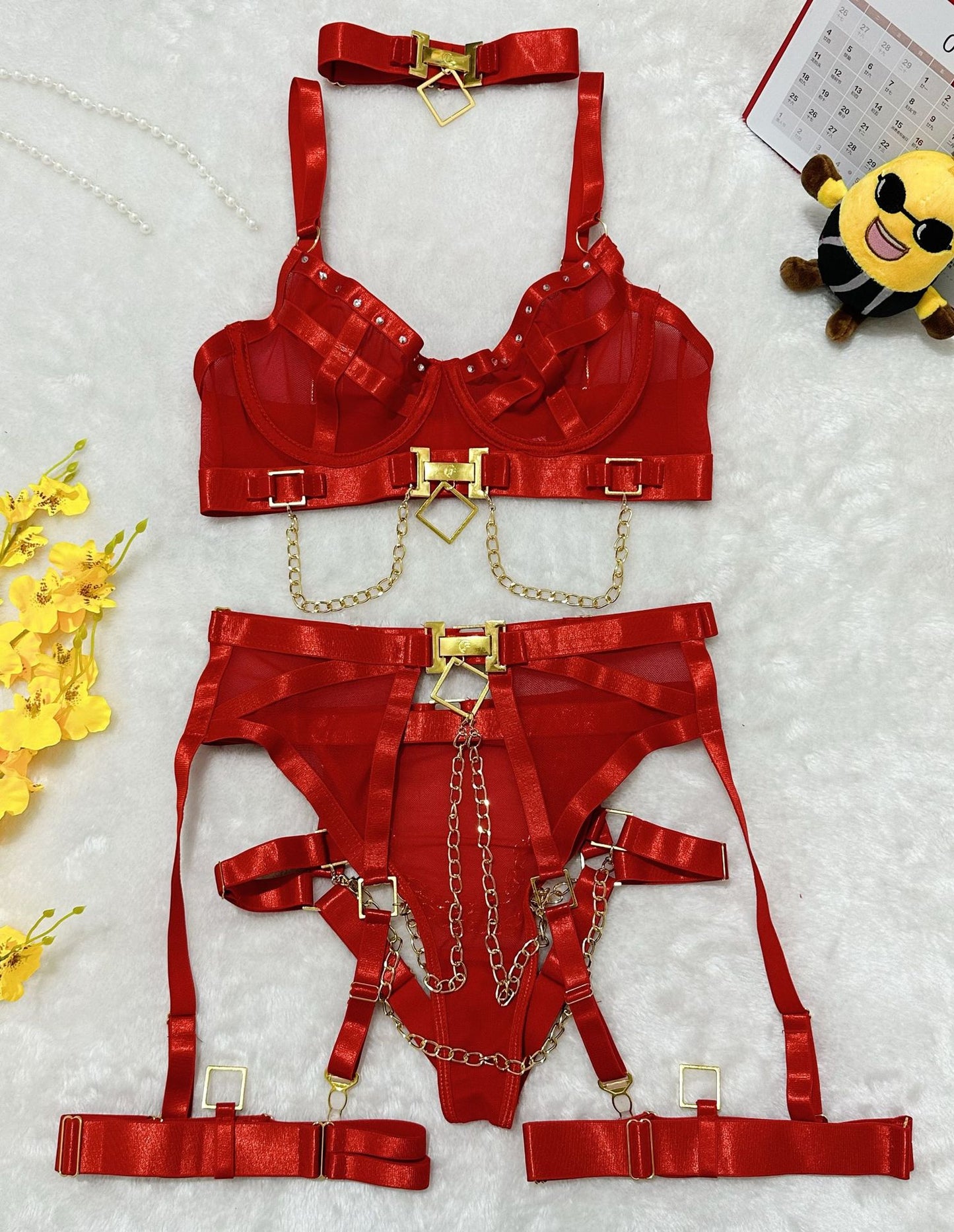 Red Lingerie Harness
