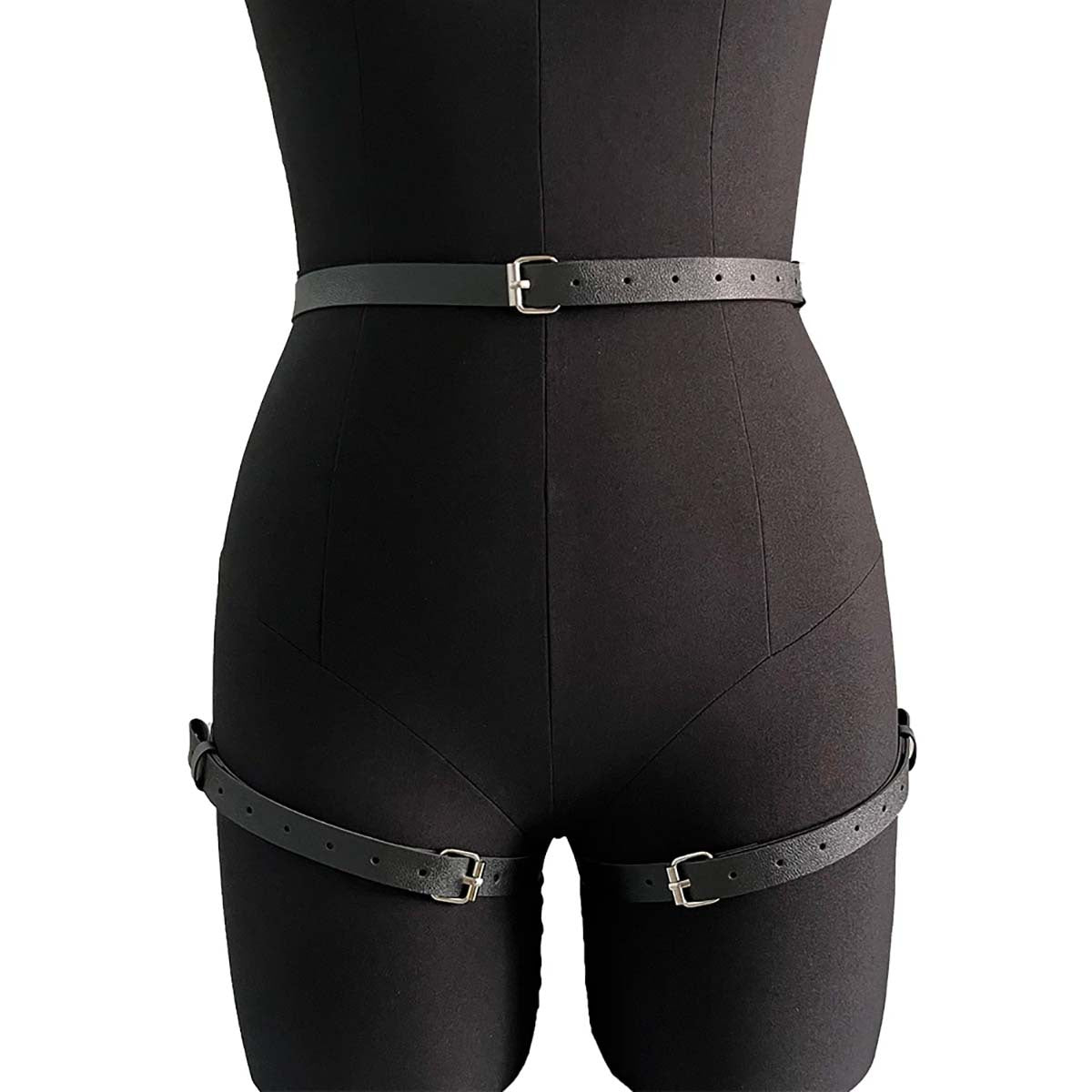 Bondage Harness Leather Leg Female