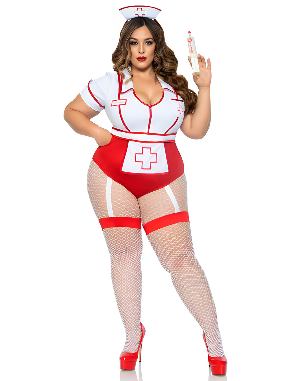 Plus Size Revealing Sexy Doctor And Nurse Costume Latina Lingerie Cosplays Bodysuit