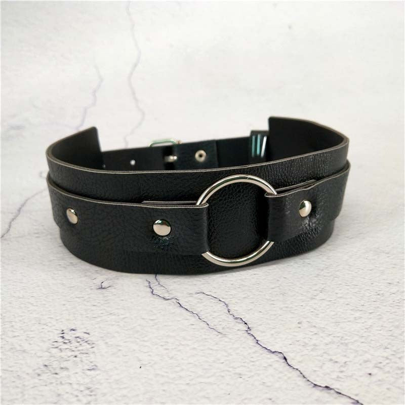 Belt Harness Leather Over Blouse