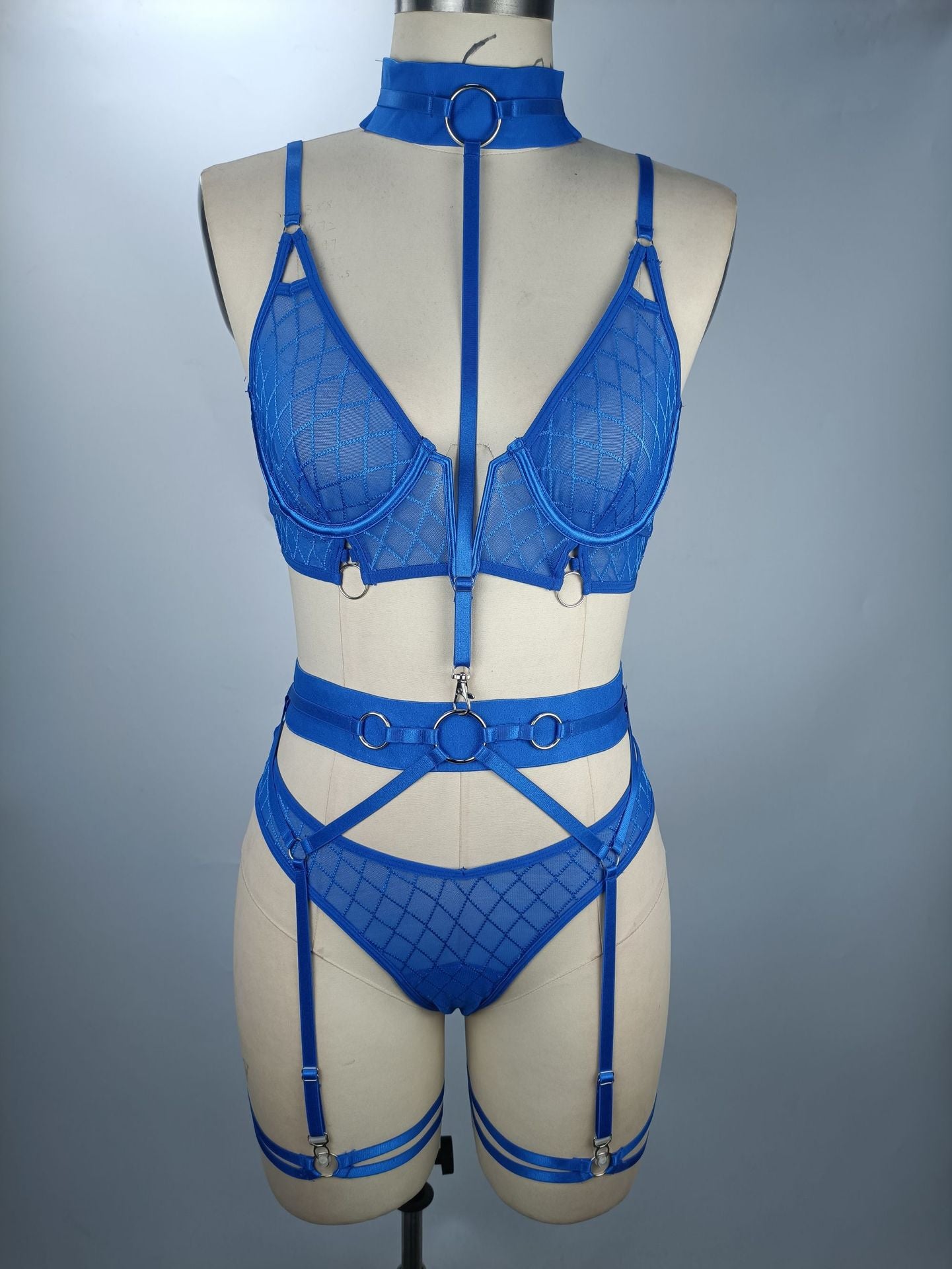 Couples Revealing Strappy Harness Lingerie Set