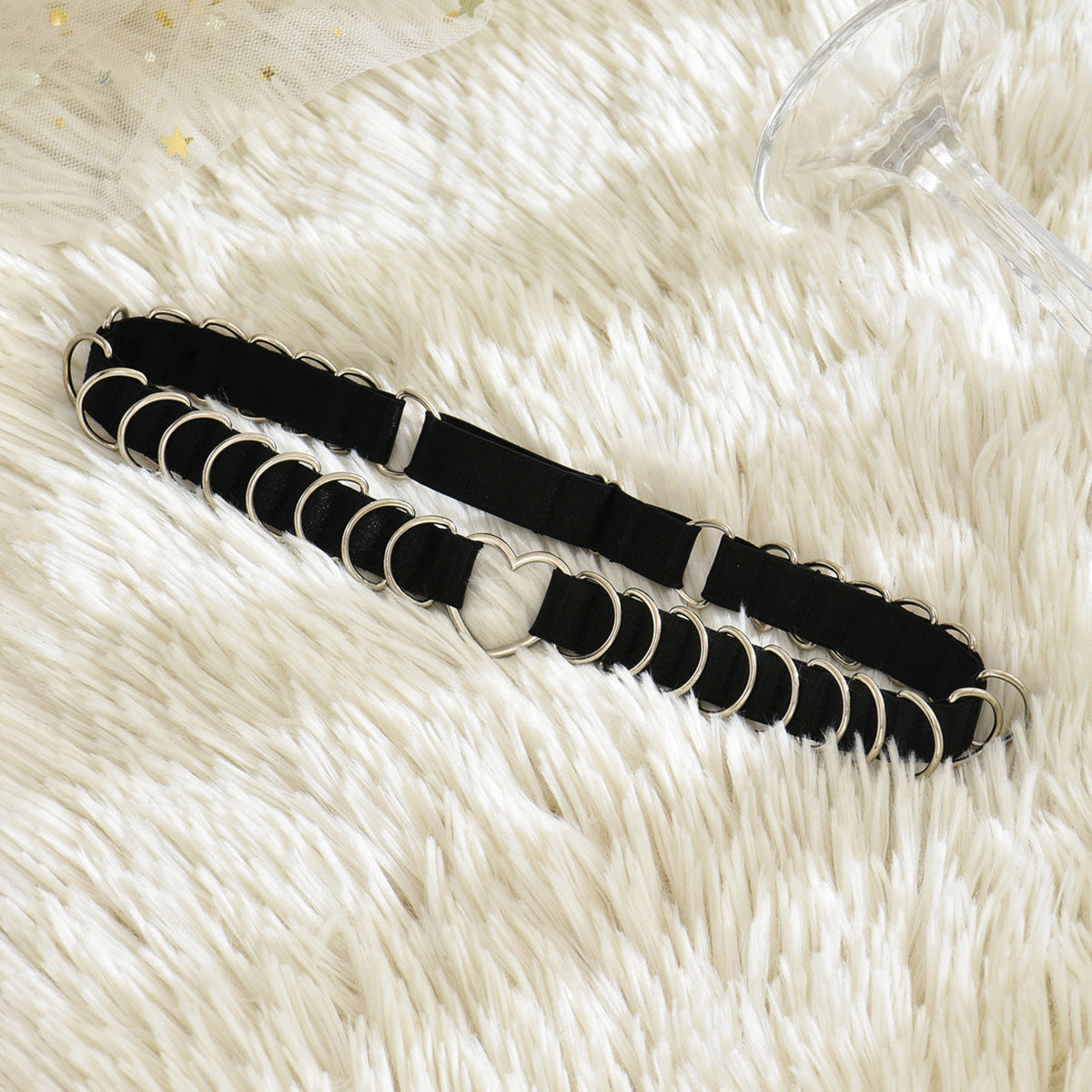 Rings Black Leg Garter