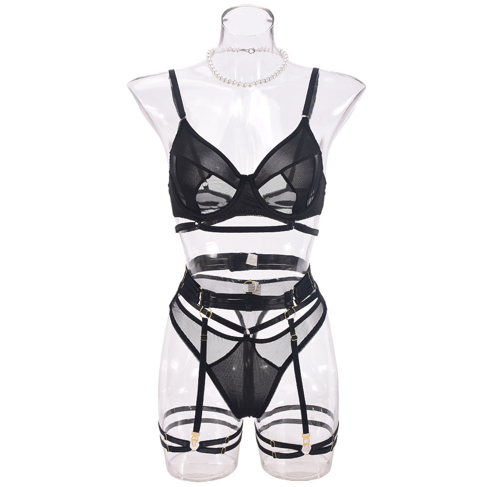 Lingerie Sheer Black Garter