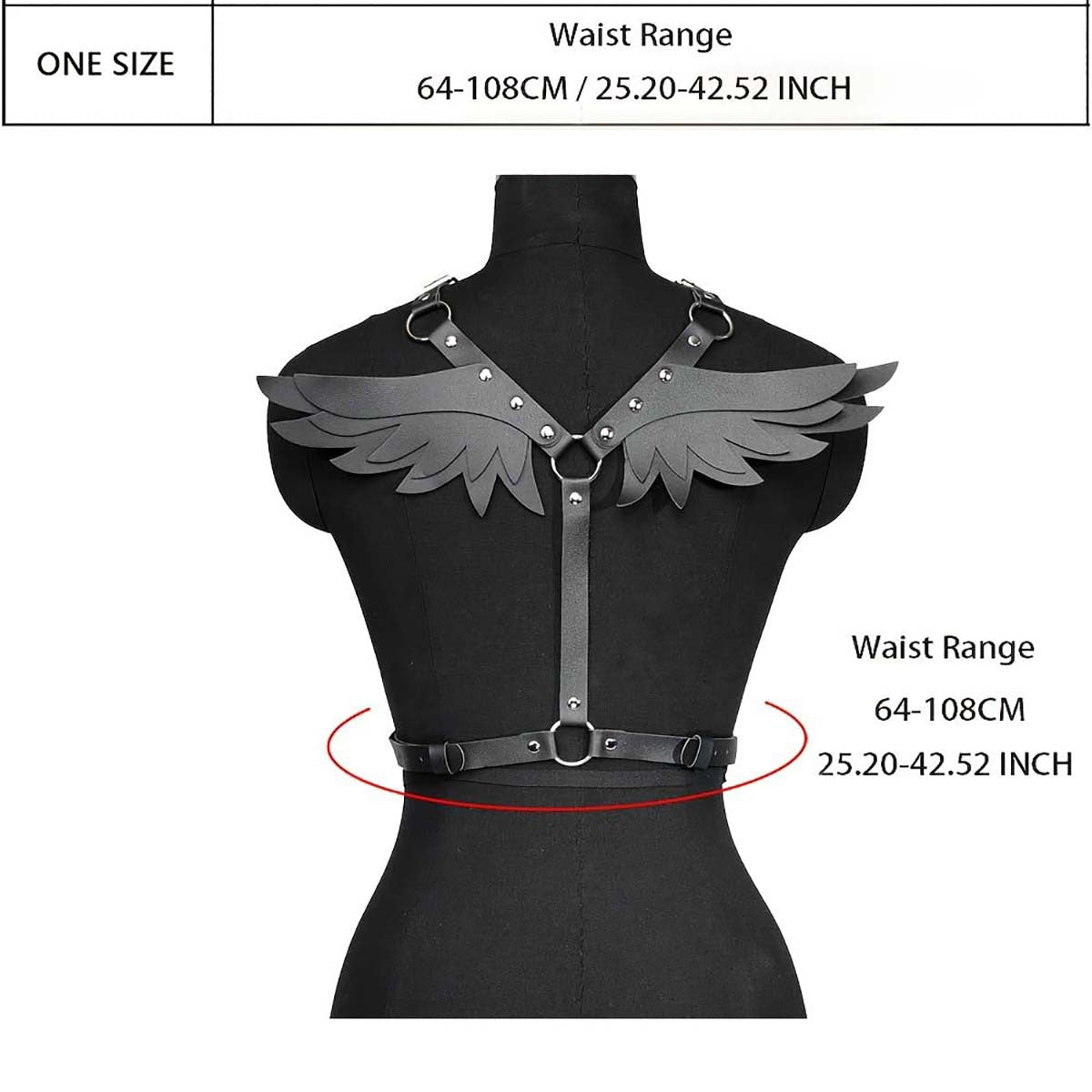 Leather Goth Lingerie Chest Harness