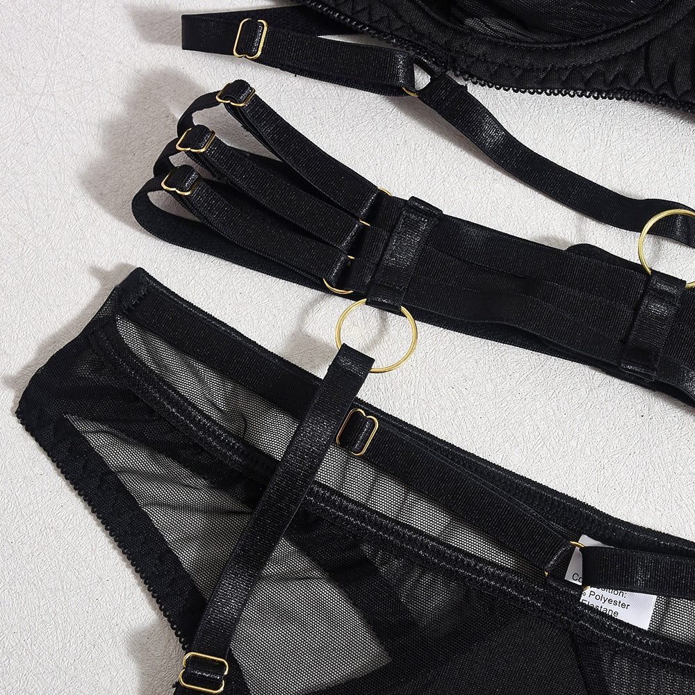 Lingerie Sheer Black Garter