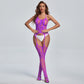 Latina Sexy Bodystocking Women  Shear Lingerie Mesh Bodysuit