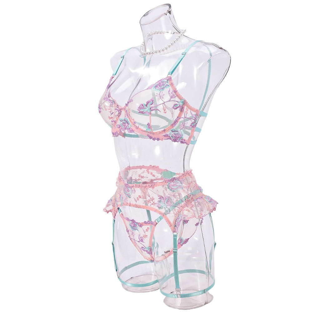 Embroidery Floral Lingerie Sheer