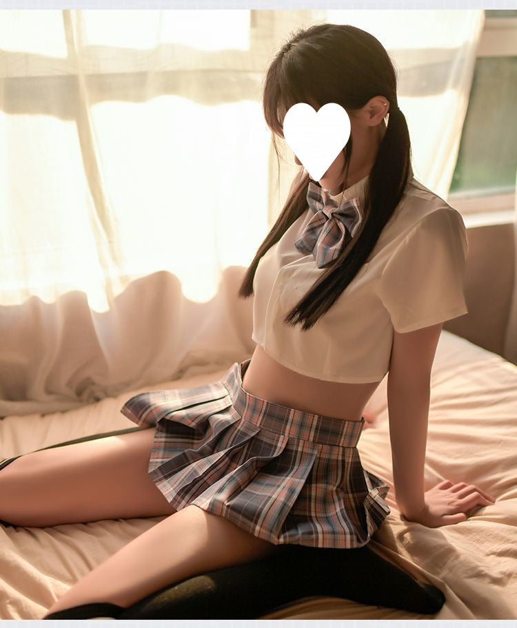 Skirt Outfits Sheer Sexy Schoolgirl Costume Cosplay Lingerie