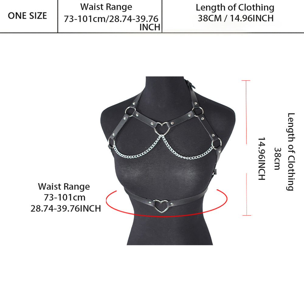 Female Leather Chest Harness