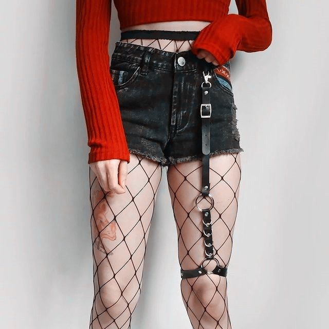 Cheap Women Leather Chest Harness Bra