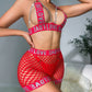 Women  Naughty Lingerie Set Nasty Plus Size Mesh Lingerie Revealing Bra Panties