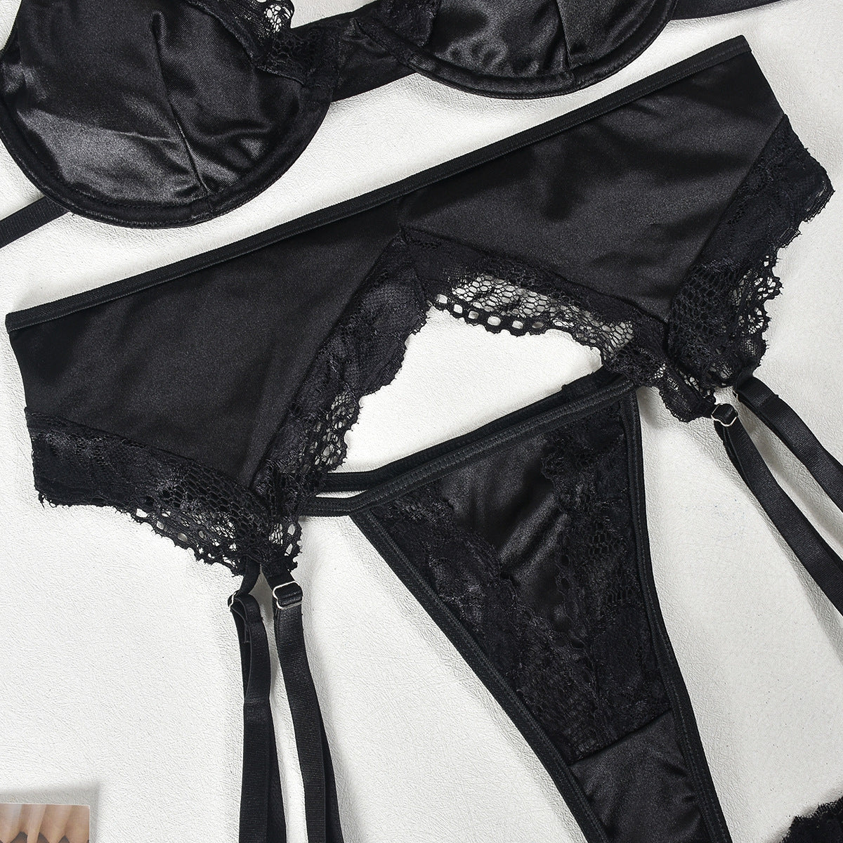 See Through Sexy Black Lingerie Set Naughty mature hot lingerie Bra Panties