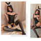 Strapy Grey Bodysuit Bunny Sexy Mesh Lingerie Couples Playboy Teddy