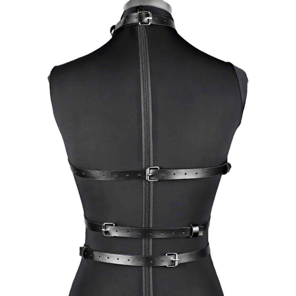 Cheap Leather Goth Lingerie Chest Harness