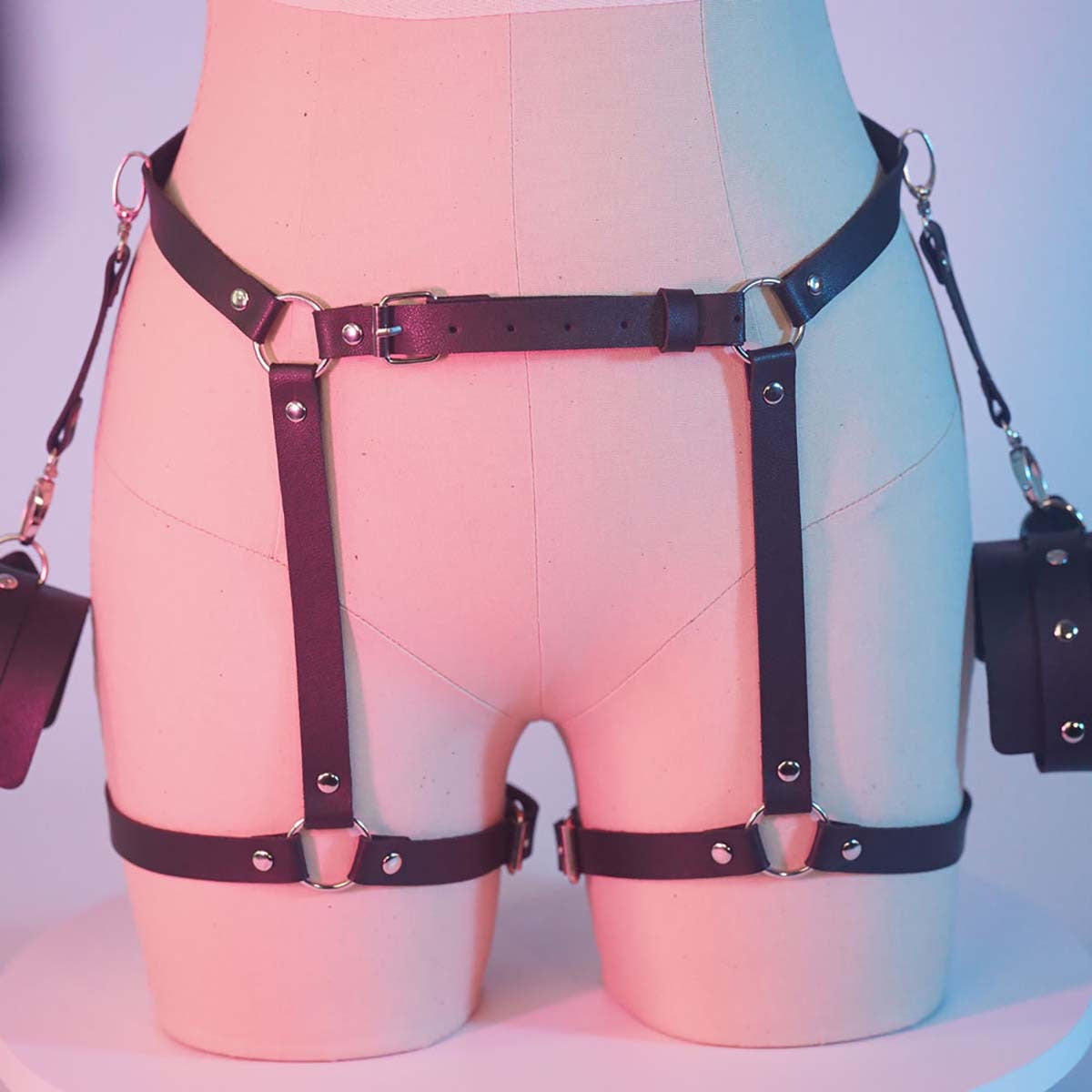 Female Bondage Harness with Handcuff