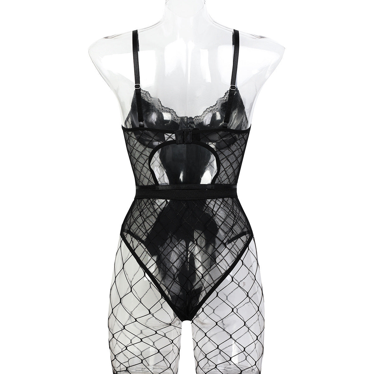 Black Leather Lace Bdsm Lingerie