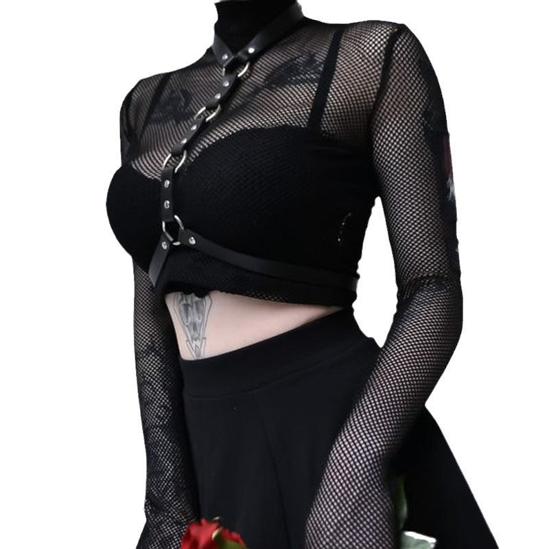 Leather Chest Harness For Women