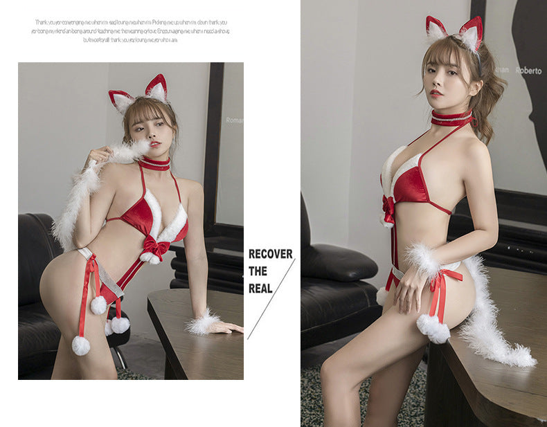 Hot Sexy Christmas Costumes Extreme Lingerie Role Play Bodysuit Revealing