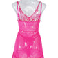 Pink Sheer Babydoll Dress