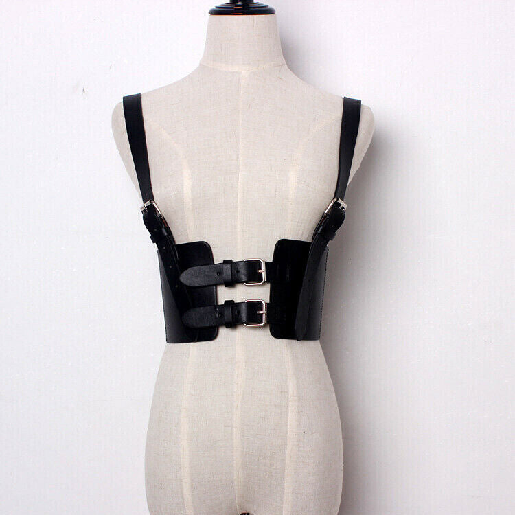 Leather Harness Over Dress