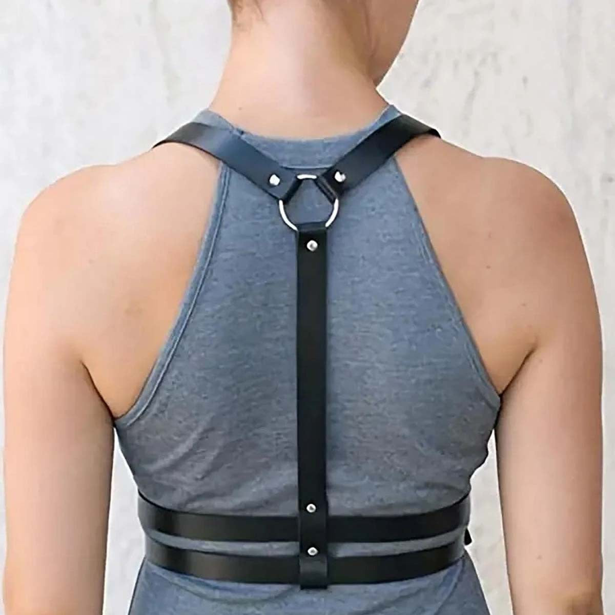 Womans Leather Harness Belt