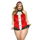 Plus Size Submissive Sexy Christmas Costume Revealing Role Playing Lingerie Bodysuit Slutty