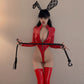 Womens Black Bodysuit Intimate Red Leather Lingerie Kinky Teddy