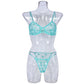 Womens Sheer Lingerie Set Sex Bra & Panty