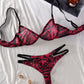 Hot Red Lingerie Cougar Set