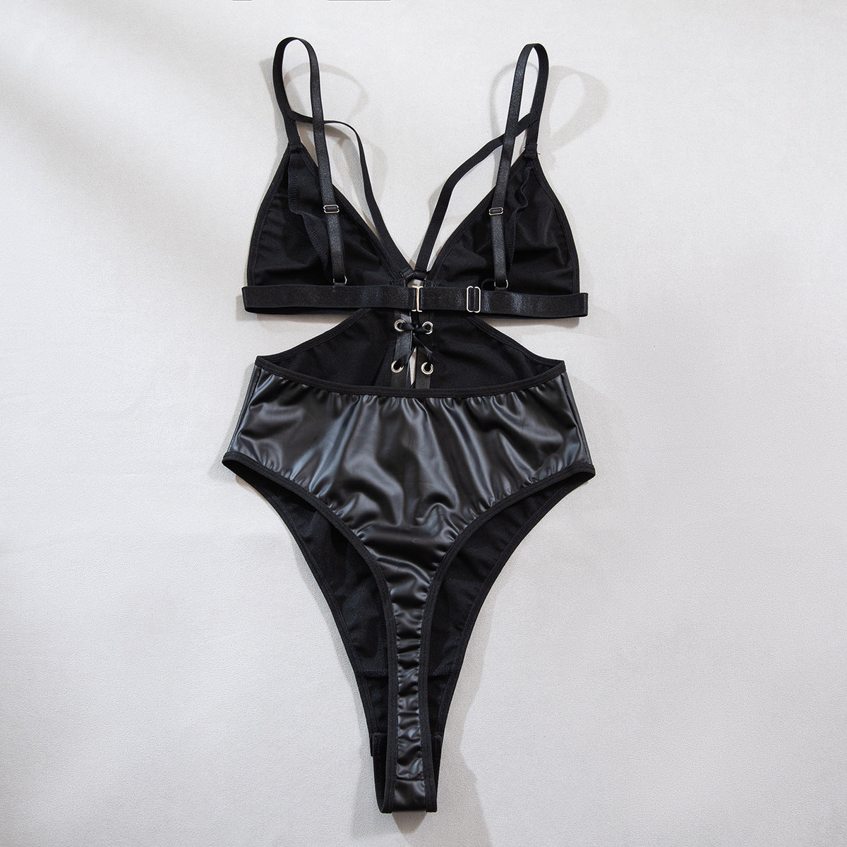Leather Bodysuit Corset
