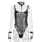 Latina Long Sleeve Bodysuit Sexy Bdsm Lingerie Women Teddy Choker