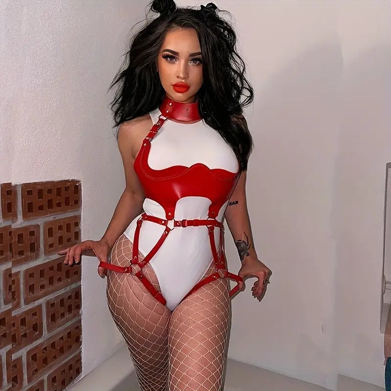 Under Boob Leather Chest Harness