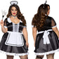 Plus Size Revealing Sexy Milk Maid Costume Latina Lingerie Anime Dress Nasty