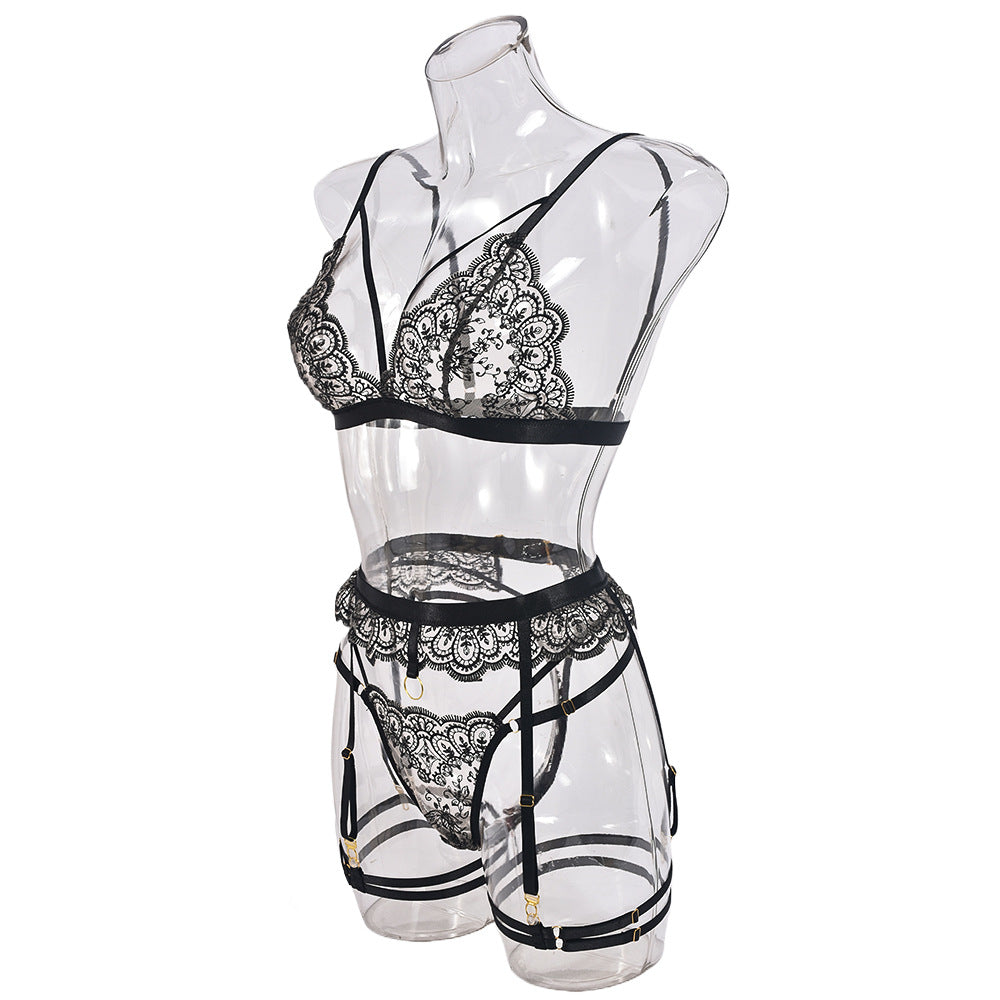 Lace Embroidered Exotic Lingerie Sheer