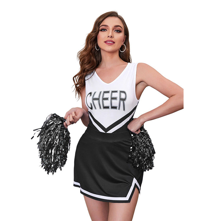 Intimate Sexy Cheerleader Halloween Costume Revealing Lingerie Anime Dress