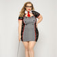 Plus Size Slutty Teacher Costume Sexy Hot Lingerie Cosplay Dress Revealing