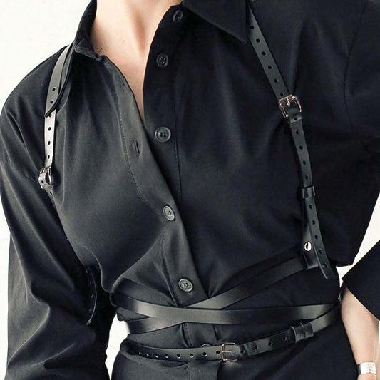 Leather Belt Harness Fashion