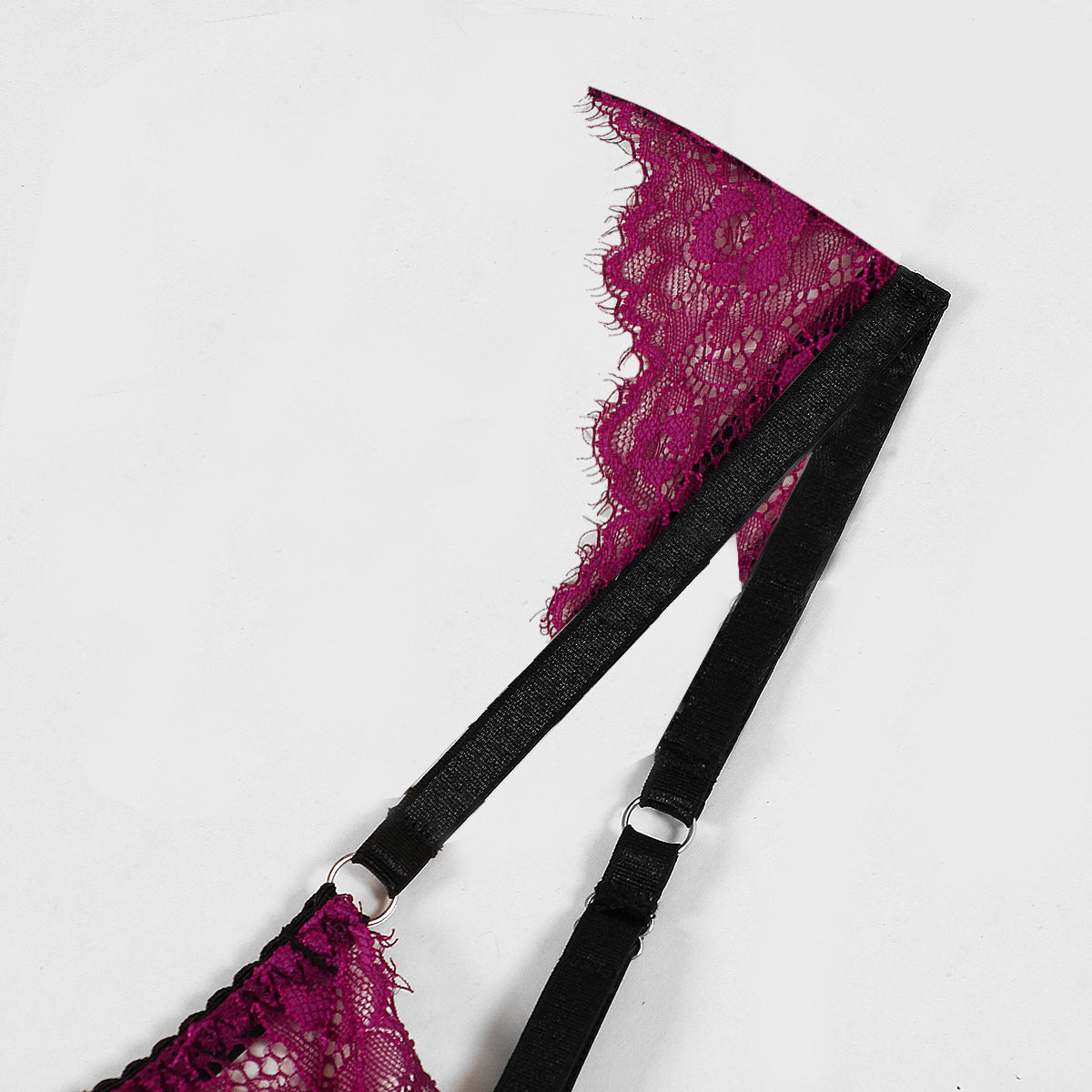 Sheer Panties & Bra With Garter