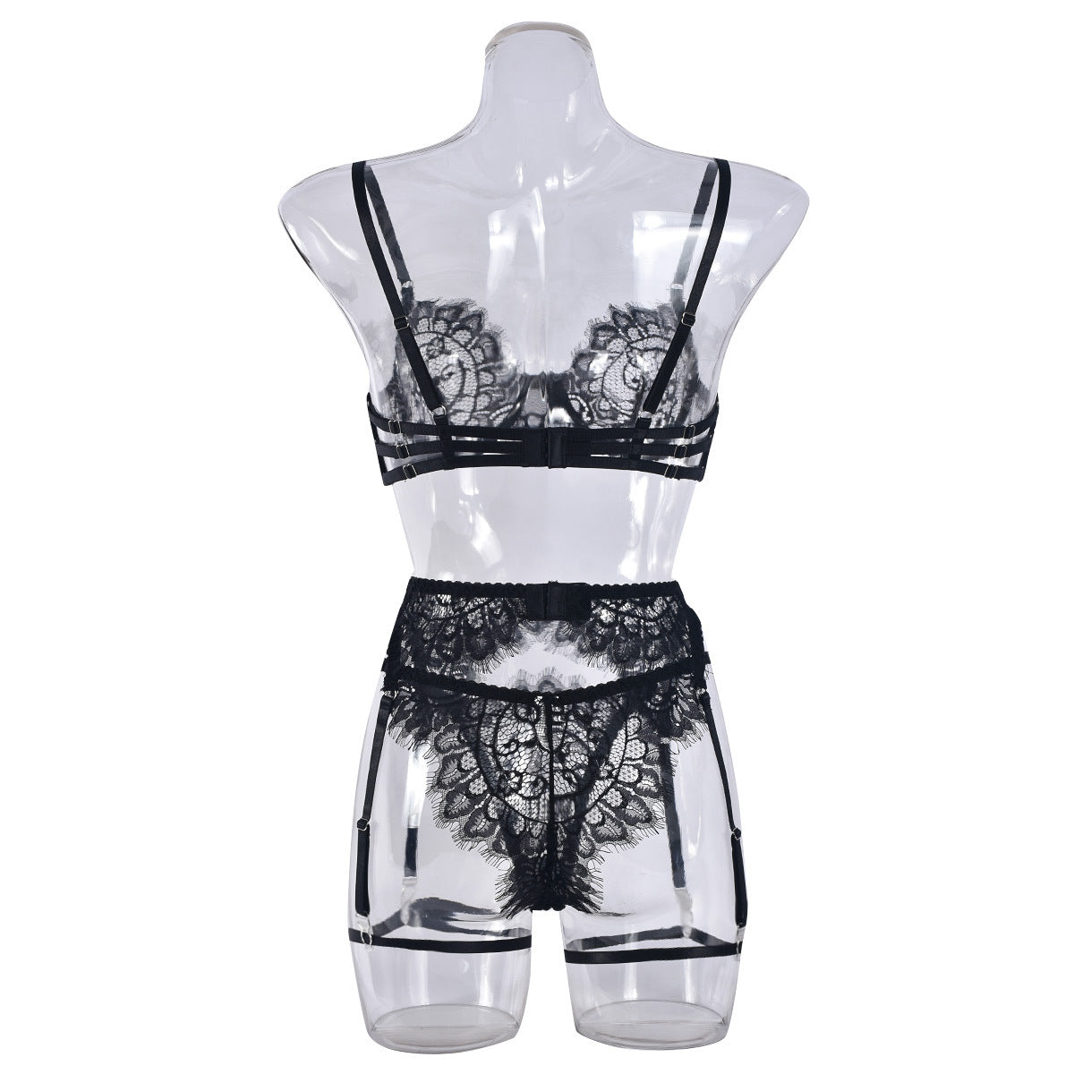 Intimate Lingerie With Garters Set Hot Bra & Panty Lace