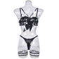 Women Lingerie With Garter Belts Set Intimate Bra & Panty See Thru