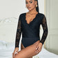 Slutty Open Back Bodysuit Black lingerie for older women Teddy