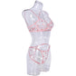 Womens Sheer Lingerie Set Sex Bra & Panty