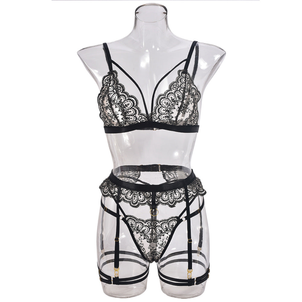 Lace Embroidered Exotic Lingerie Sheer