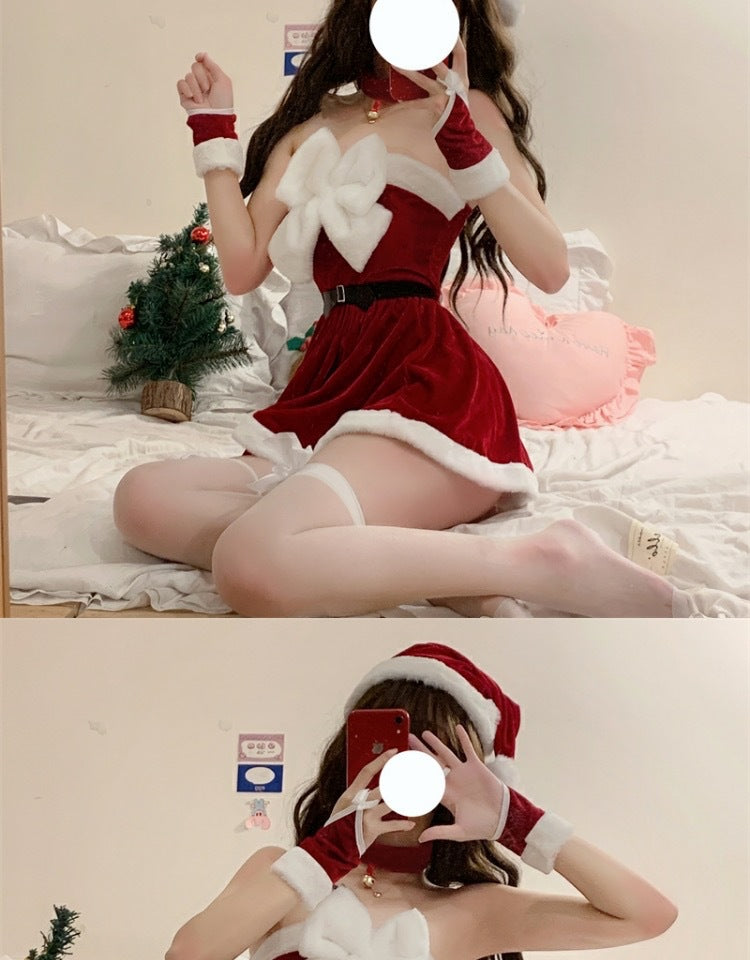 Hot Sexy Christmas Costume Extreme Lingerie Role Playing Dress Latina