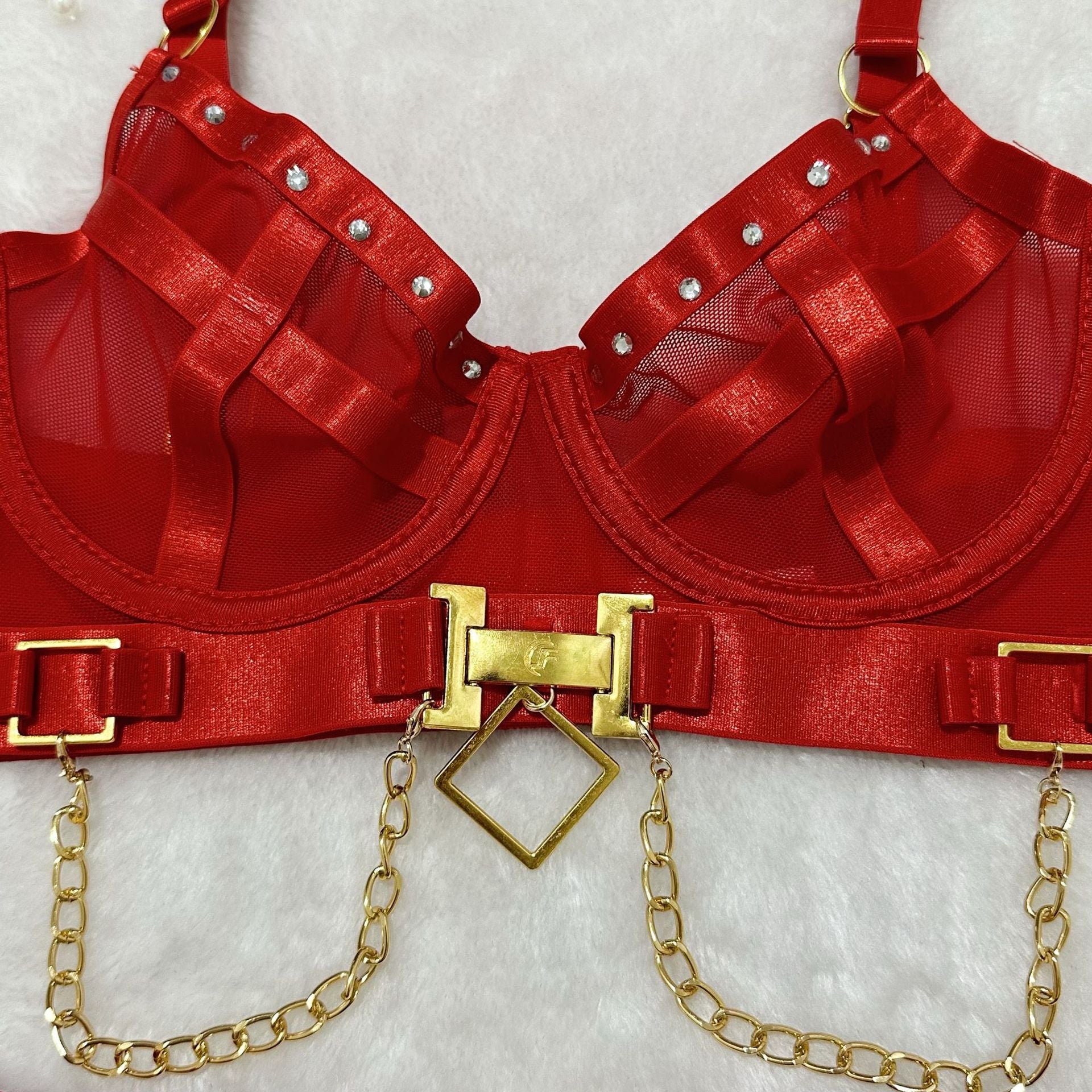 Red Lingerie Harness